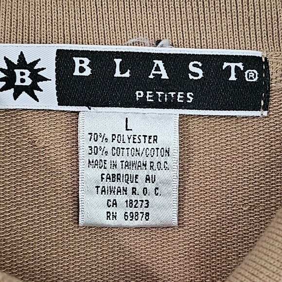 Vintage Blast Petites Womens Sweater Vest Top Beige & Cream Sz L《875》J - Picture 4 of 5